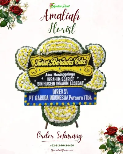 Papan Bunga Duka di Purwasari